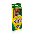 Crayola Twistable Kids Colored Pencils, Assorted Colors, 18/Pack (68-7418)