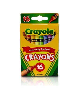 Crayola Crayons Assorted Colors, 16/Box (52-3016)