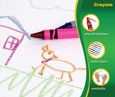 Crayola Crayons, Assorted Colors, 96/Box