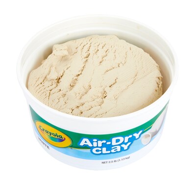 Crayola Air-Dry Clay Bucket, 2.5 lbs, White (57-5050)
