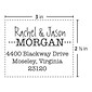 Custom Traditional Rubber Stamp RF137, 2.5" x 3"