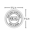 Custom Official KO Desk Embosser Notary Seal, 1.63 Diameter