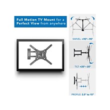 Mount-It! Wall Full-Motion TV Mount, 66 lbs. Max. (MI-894)