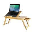 Mount-It! 19 x 11.75 Bamboo Laptop Stand, Brown (MI-7212)