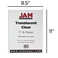 JAM Paper Translucent Vellum 8.5" x 11" Multipurpose Paper, 17 lbs., 100 Brightness, 500 Sheets/Ream (1379)