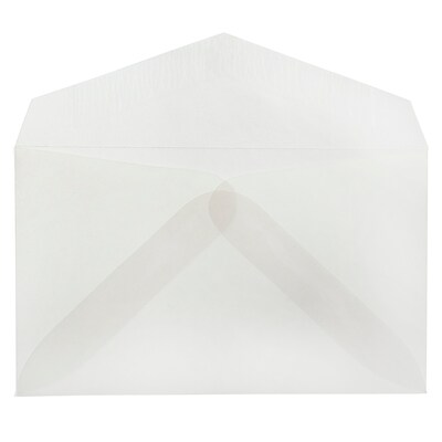 JAM Paper 2Pay Translucent Vellum Envelopes, 2.5 x 4.25, Clear, 25/Pack (900767740)