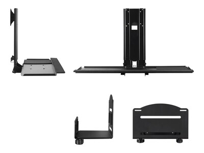 Mount-lt! Adjustable Monitor and Keyboard Wall Mount, Up to 32, Black (MI-7919)