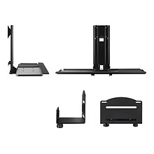 Mount-lt! Adjustable Monitor and Keyboard Wall Mount, Up to 32, Black (MI-7919)