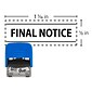 Custom Quill Self-Inking Printer 20 Stock Message Stamp - Final Notice, 0.5" x 1.44"