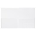 JAM Paper® Plastic See Through Two Pocket Folder, Clear, 108/pack (381RCLB)