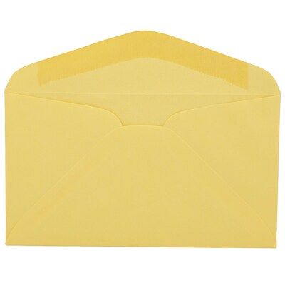 JAM Paper #6 3/4 Business Envelope, 3 5/8 x 6 1/2, Cary Yellow, 500/Box (357617061I)