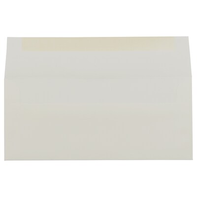 JAM Paper Strathmore Open End #10 Business Envelope, 4 1/8 x 9 1/2, Natural White, 50/Pack (70746I