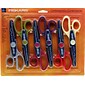Fiskars Decorative 6 1/2" Stainless Steel Craft Scissors, Pointed Tip, Assorted Colors, 6/Pack (SZ667)