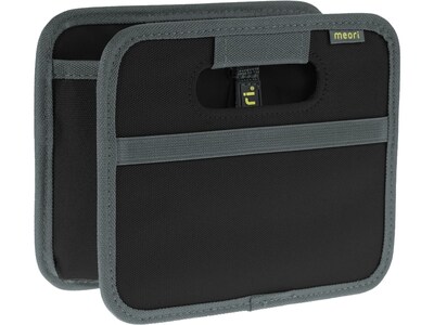 meori Mini Foldable Fabric Storage Box, 5x6.5x5, Lava Black (A100427)