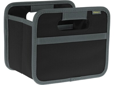 meori Mini Foldable Fabric Storage Box, 5"x6.5"x5", Lava Black (A100427)