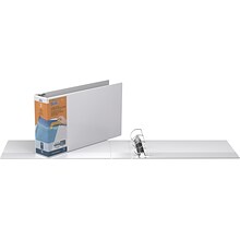 Stride Heavy Duty 3 3-Ring View Binders, D-Ring, White (94050)