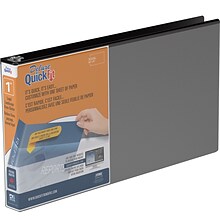 Stride QuickFit Heavy Duty 1 3-Ring View Binders, Black (95011L)