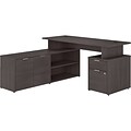 Bush Business Furniture Jamestown 60W L Shaped Desk with Drawers, Storm Gray (JTN021SGSU)