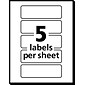 Avery Laser Color Coding Labels, 1" x 3", Neon Orange, 5/Sheet, 40 Sheets/Pack (5477)