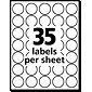 Avery See-Through Hand Written Color Coding Labels, 3/4" Dia., Translucent Assorted Colors, 35/Sheet, 29 Sheets/Pack (5473)