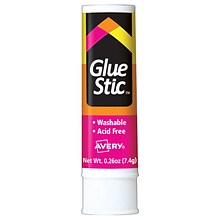 Avery GlueStic Glue Sticks, 0.26 oz. (00166)