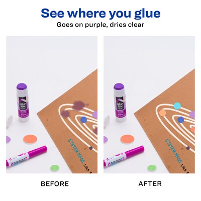 Avery Glue Stic Washable Glue Sticks, 1.27 oz., Purple (00226)