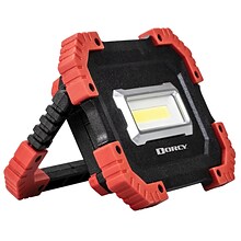 Dorcy Ultra USB 8 in. LED Rechargeable Work Light Lantern with Power Bank, Black/Red (DCY414336)