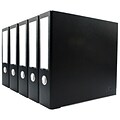 Bindertek Premium 2 3-Ring Non-View Binders, D-Ring, Black, 5/Pack (3EFPACK-BK)
