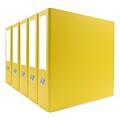 Bindertek Premium 2 3-Ring Non-View Binders, D-Ring, Yellow, 5/Pack (3EFPACK-YE)