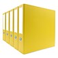 Bindertek Premium 2" 3-Ring Non-View Binders, D-Ring, Yellow, 5/Pack (3EFPACK-YE)