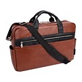 McKleinUSA SOUTHPORT U Series Leather Dual Compartment Briefcase, Brown (19100)