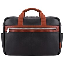 McKleinUSA SOUTHPORT U Series Leather Dual Compartment Briefcase, Black (19102)