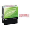 2000 Plus Green Line Pre-Inked Stamp, ENTERED, Red Ink (098368)