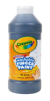 Crayola Washable Fingerpaint, Black, 16 oz. (55-1316-051)