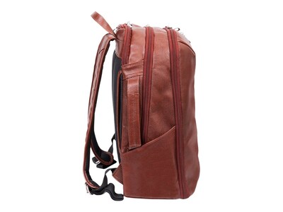 McKlein U Series Englewood Laptop Backpack, Brown Leather (18894)