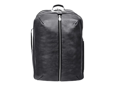 McKlein U Series Englewood Laptop Backpack, Black Leather (18895)