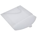 JAM Paper Heavy Duty Plastic Portfolio with Hook Closure, Large, 9 1/2 x 12 x 1/4, Clear Frost, Sold