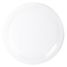 JAM Paper® Round Plastic Disposable Party Plates, Medium, 9 Inch, Clear, 20/Pack (9255320679)