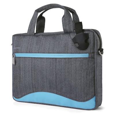 Vangoddy Wave 13 Laptop Messenger Bag, Sky Blue Nylon (NBKLEA605)