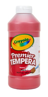 Crayola Premier Tempera Paint, Red, 16 oz. (54-1216-038)