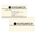 Custom 1-2 Color Business Cards, CLASSIC® Linen Natural White 80#, Flat Print, 1 Standard Ink, 2-Sid
