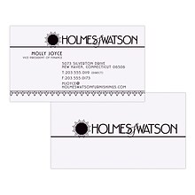 Custom 1-2 Color Business Cards, White 14 pt. Uncoated, Flat Print, 1 Standard Ink, 2-Sided, 250/PK