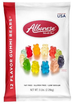 Albanese Fruity 12 Flavor Gummi Bears, 80 oz, 12 (ACG51200)