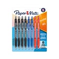 Paper Mate Profile Retractable Gel Pen, Medium Point, Assorted Ink, 8/Set (2097006)