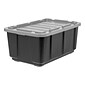 IRIS Utility Tough Tote, 108 Qt., Latch Lid Storage Tote, Black and Gray, 4 Pack (589091)