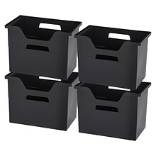 IRIS Desktop File Box, Black, 4 Pack (585284)