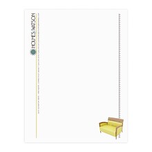 Custom Full Color Letterhead, 8.5 x 11, Economy White Smooth 24# Stock, Flat Print