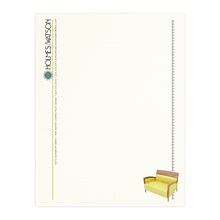 Custom Full Color Letterhead, 8.5 x 11, CLASSIC® Linen Natural White 24# Stock, Flat Print