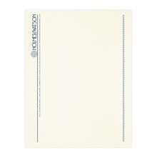 Custom 1 & 2 Color Letterhead, 8.5 x 11, CLASSIC® Laid Natural White 24# Stock, 1 Custom Ink, Rais