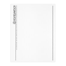 Custom 1 & 2 Color Letterhead, 8.5 x 11, CLASSIC® Laid Solar White 24# Stock, 1 Standard Ink, Rais